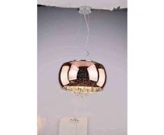 Lampara cobre y lagrimas cristal 5 luces