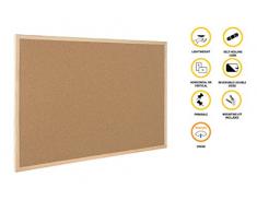 Bi-Office Budget - Tablero de corcho con marco de madera, 40 x 30 cm