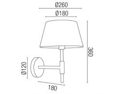 Faro Barcelona 68420 - MITIC lámpara aplique, pantalla color beige