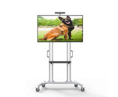 Xue Universal TV Cart, TV Stand 60 – 100 Pulgadas LCD LED TVS 360 º de Pivot Ruedas estantería Muebles de Pantalla Plana TV Stand Entertainment Consola diseño de Dormitorio salón
