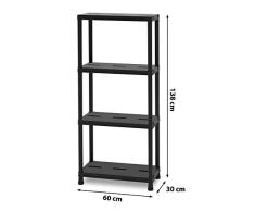 TOOMAX ESTANTERIA DE Resina 4 estantes hasta 125 KG 60x30x138
