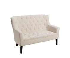 Desconocido SOFÁ CAPITONE Beige Madera/Tejido 152 X 79 X 103 CM