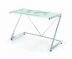 Mesa de ordenador mesa pc diseño moderno , cristal y metal