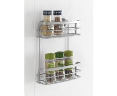 Metaltex Eureka - Estantería para botes de especias, 2 niveles, 20 x 8 x 25 centímetros