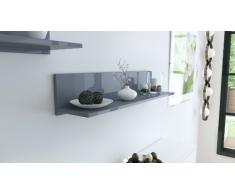 Vladon Estante de Pared Angular Skadu en Gris de Alto Brillo