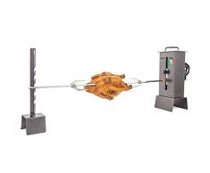 Giemme Spoleto Asador Giratorio Para Chimenea o Barbacoa C Regulable, Eléctrico, Capacidad 6 Kilogramos