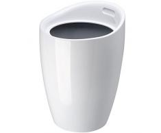 Puf Pop Taburete y baúl de almacenaje Blanco cojín Negro ABS la Chaise Longue 32-M1 – 025 N