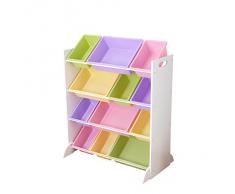 KidKraft 15450 - Estantería "Sort It and Store It" con cajones de almacenaje, color blanco
