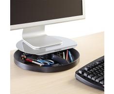 Kensington K60049Us - Soporte Giratorio para Monitor, con Altura Ajustable, Bandeja Giratoria y Sistema Smartfit