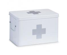 Zeller 18119 - Caja botiquín metálica (32 x 19,5 x 20 cm), color blanco