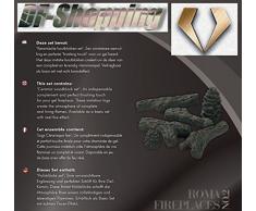 Etanol & etanol Chimenea accesorios sólida macizo cerámica decoración madera leña Juego 6 unidades