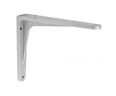 Consola de carga pesada/Soporte de carga pesada/Soporte de estante SPARTA 7 Tamaños Aluminio natural Capacidad carga 80-200 kg - 175 x 200 x 32 mm