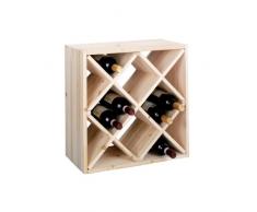 Zeller 13171 Botellero, Madera, Marrón, 52x25x52 cm