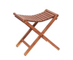 AsinoX TEK.601 Taburete Plegable, Madera de teca, 46x41x46 cm