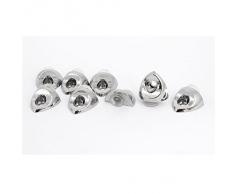 Sourcingmap – acero inoxidable estante de cristal Clip de fijación soporte ventosa 8pcs