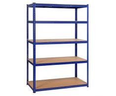 Yahetech Estantería de Almacenaje Estante para Garaje 180x120x60 cm Carga MAX 875 KG 5 Niveles