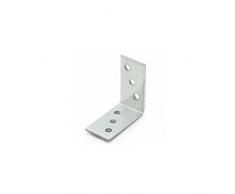 Index SCEI101010 - Escuadra de ensamblaje perforada orificios iguales galvanizada en caliente 100 x 100 x 25