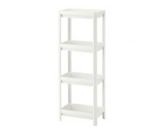 Ikea Vesken - Estantería con 4 niveles, color blanco (36 x 23 x 100 cm)