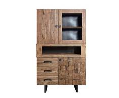 mauro ferretti srl - Vitrina de Mumbai (Madera de Acacia nilotica) 103 x 40 x 177 cm