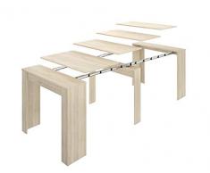 Mobelcenter - Mesa de Comedor Consola Extensible, Mesa para Salón recibidor o Cocina, Mesa Fuelle Extensible, Color Roble Canadian (1103)