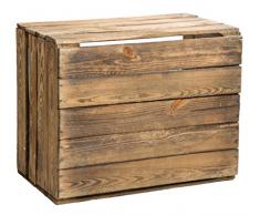 flambeados / flameadas sólido Cajas de fruta como Estantería o como clásicos Cajón de ca 49 x 42 x 31 cm / Cajas de manzana Cajas de vino de la Región De Altes Land - natural, 1 Stück geflammt mit Einlage