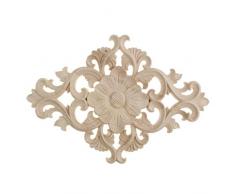 LOVIVER Talla De Madera Natural China, Tallado Floral, Esquinero, Marco De Esquina, Aplique, Gabinete para Puerta, Sin Pintar, No Tóxico - B