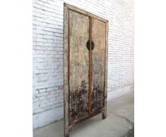 Luxury-Park China pequeño Esquina Armario Shabby Chic Pino antikweiss con Metal Herraje
