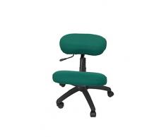 Piqueras y Crespo 37G - Taburete de oficina ergonómico giratorio y regulable en altura