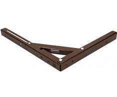 KOTARBAU - Consola plegable, 400 x 300 mm, soporte de acero, soporte de pared, pinzas, ángulo de estantería, eje inoxidable, soporte de estantería, ángulo de estantería, carga pesada