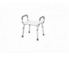 Mobiclinic Silla de Ducha/baño | Taburete Regulable en Altura | Cómodos reposabrazos Acolchados y conteras andtideslizantes | Peso máximo soportado 100 Kg | Modelo Acueducto