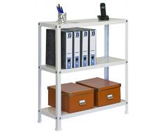 Simonrack 202100204901033 - Estantería metálica con tornillos (900 x 1000 x 300 mm, 100 kg/estante, 3 estantes metálicos) color blanco