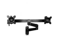 StarTech.com ARMDUALWALL - Brazo de Soporte VESA articulado de Pared (para 2 monitores de 15 a 24") Color Negro
