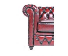 Chesterfield Showroom - Chesterfield Original Sofá - 2+3 plazas - Este sofa esta hecho completamente a mano - Rojo envejecido