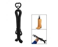 Sonline Soporte Estante de Plastico Negro para Botas Zapatos