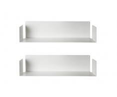 Estantes para CD y DVD TEEbooks - Juego de 2 UCD - Blanco
