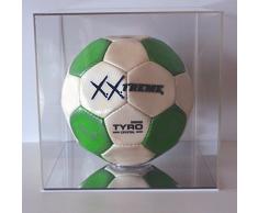Fútbol vitrina pantalla Cube/Dados/vitrina de cristal acrílico de 25 x 25 x 25 cm Grande Transparente