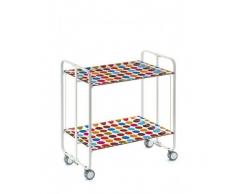 DON HIERRO - Carrito camarera 2 bandejas, armazón blanco