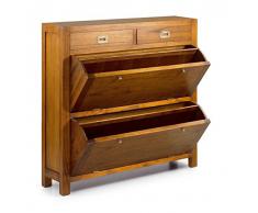 Moycor - Zapatero star 2+2 con madera, tamaño 100 x 30 x 100