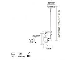 Maclean Brackets - Maclean MC de 504 a b - Soporte de Techo Techo para LCD Plasma led TV 23 - 42 Pulgadas vesa 200 30 kg