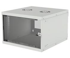 Intellinet 714150 Estante Bastidor de Pared 6U Gris - Estantería (Bastidor de Pared, 6U, 50 kg, Gris, Acero galvanizado, IP20)