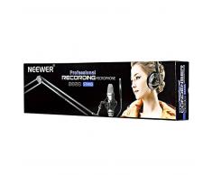 Neewer - Soporte de Brazo de Tijera Ajustable para Micrófono, Estudio de Radiodifusión, Estudio de Sonido con Voz en off, Escenarios y Estaciones de TV, Carga Máxima 1kg