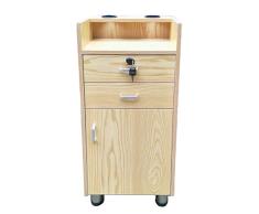 Zzmop Barbería del gabinete Productos para el Cabello Vitrina de Madera gabinete Retro, con 2 cajones, Armario Vertical (tamaño: 38 * 28 * 80 cm)