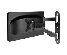 ARCTIC W1C - Montaje en Pared con Brazo Plegable Retráctil, Accesorio de Pared para Monitores para Ultrawide de hasta 43"/ 49", Gestión Integrada de Cables, Instalación Simple y Rápida - Negro