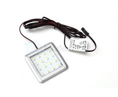 Estantería Plaza, rectangular, LED blanco cálido