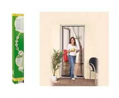Cortina de puerta mosquitera para puerta de discos de hasta 125 x 240 cm, negro