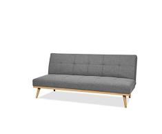 AmazonBasics - Sofá cama de tres plazas, 182 x 80 x 80, Gris oscuro