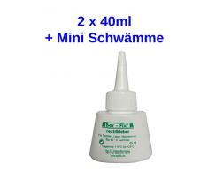 BER - Pegamento suave piel 80 ml Ropa/sofá/asientos..... (calor fija 180 ° Sin anbügeln flexible) con 2 Mini schwämmchen