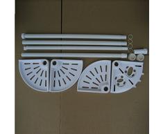 Keraiz KZSQ-7002 - Estantería telescópica para ducha (70 cm - 240 cm), color blanco