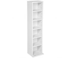 TecTake Estante de CD DVD shelf archivado 102 CDs DVDs - disponible en diferentes colores - (Blanco | no. 401700)