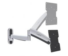PureMounts - Soporte de Pared para TV (PM-Move-37B ultra flexible, plano, giratorio, inclinable, regulable en altura, para televisor hasta 37" / 94cm / VESA 200), color gris, negro